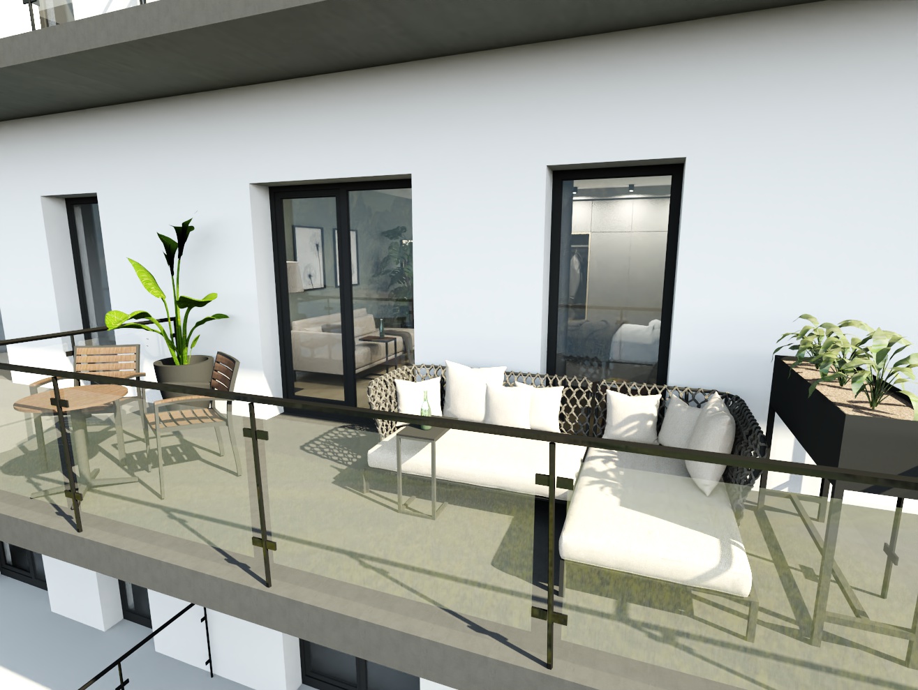 Studio Apartments mit Dachterrasse